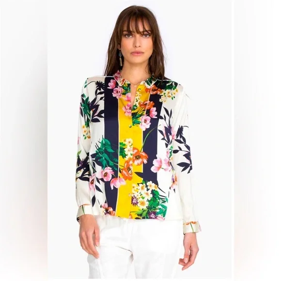 Johnny Was Andrea silk blouse Size XXS - Picture 1 of 8